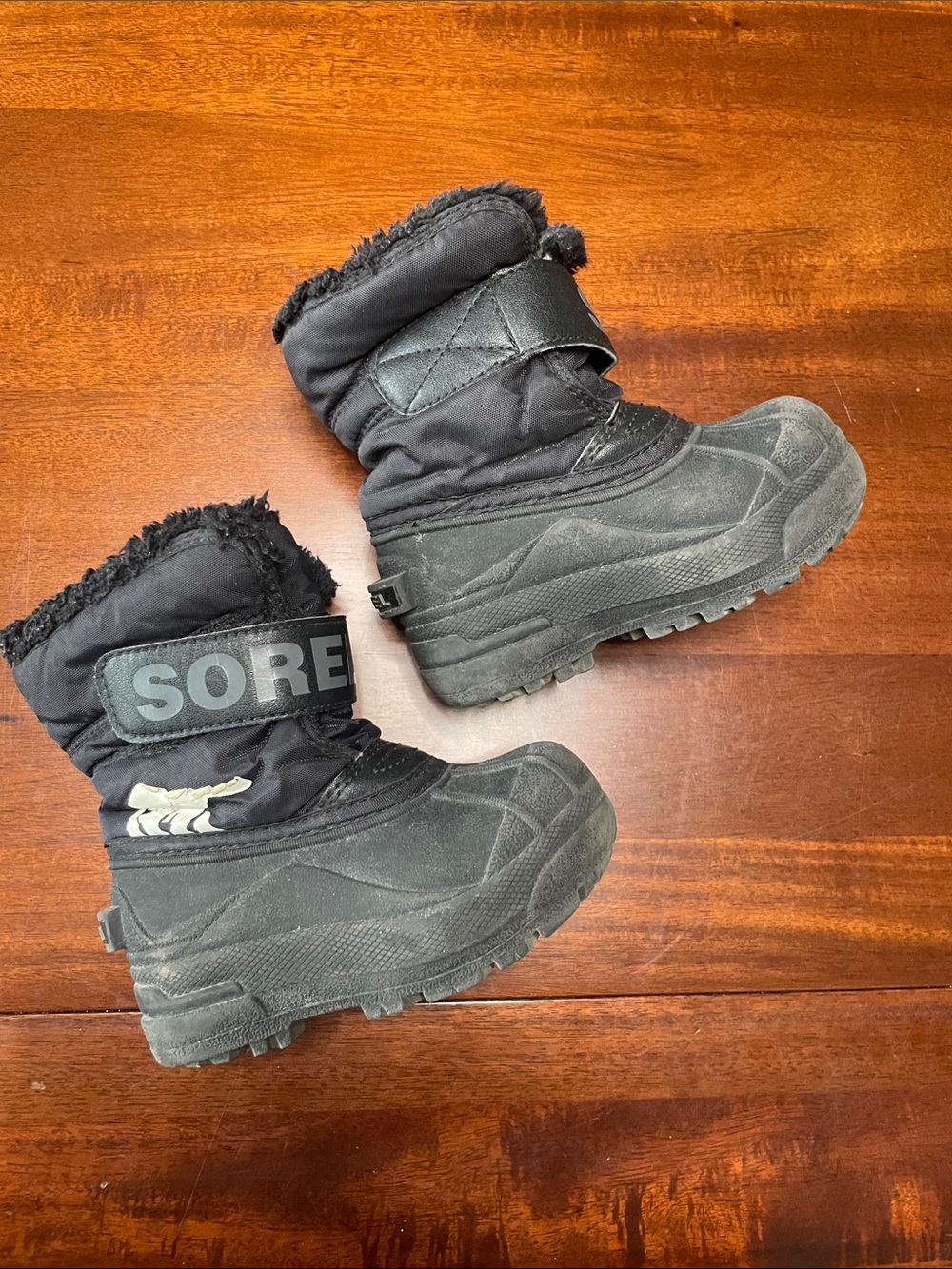 Sorel Toddler Snow Commander Black Winter Boot size 7